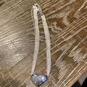 Silver heart necklace
